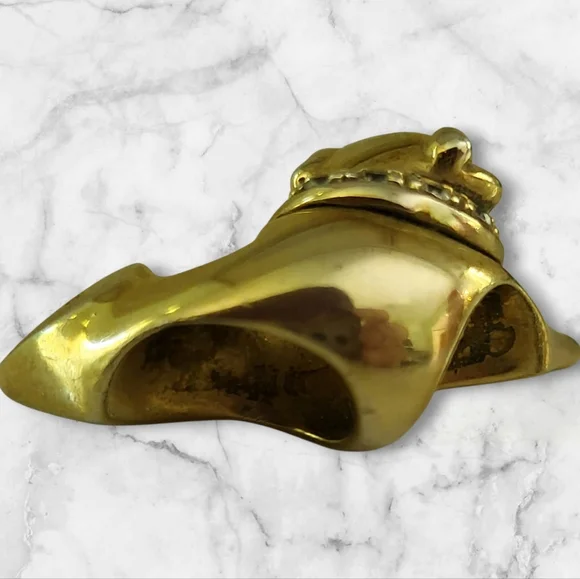 Vintage Gold Panther Cougar Omega Slide CZ Made In Italy 925 Stamp - Picture 7 of 9